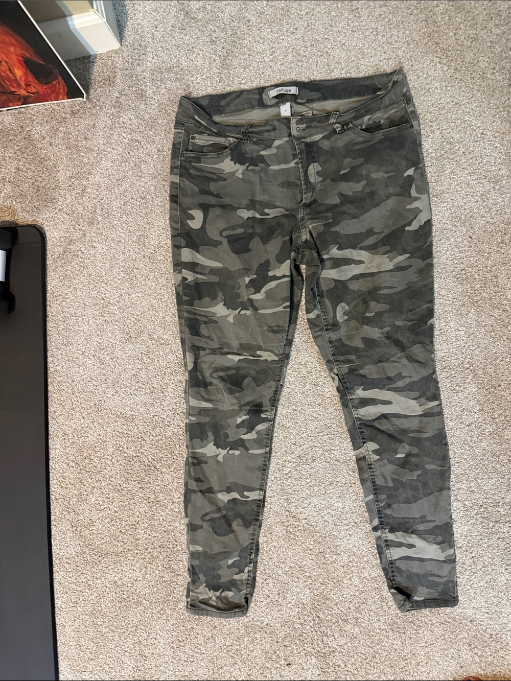 Camo Skinny Jeans - Olive Green Women’s Jeans